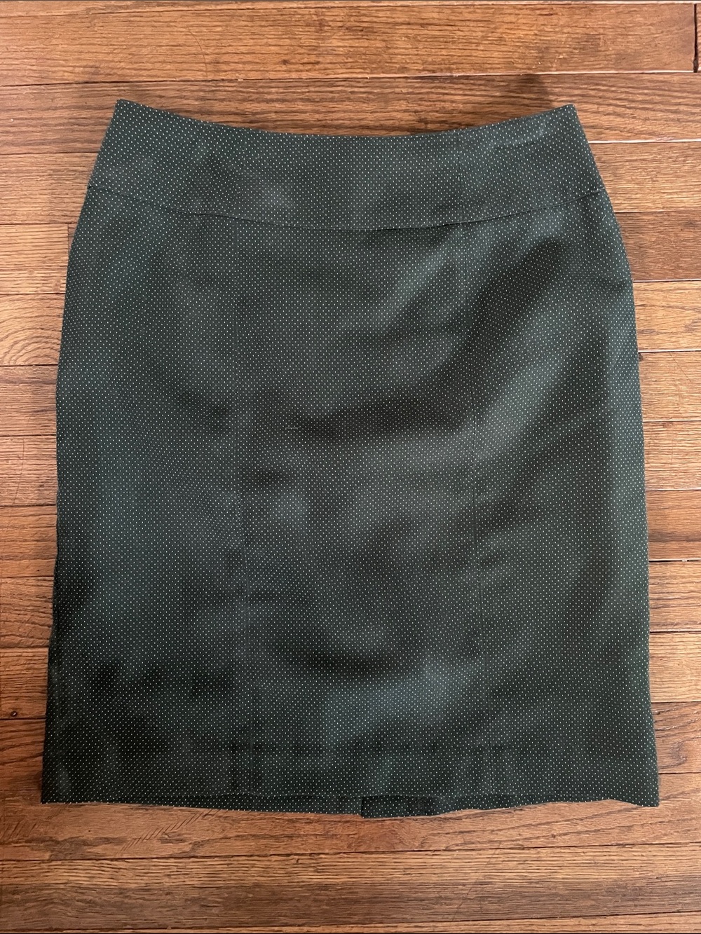 Worthington Dark Green Polka Dot Pencil Skirt